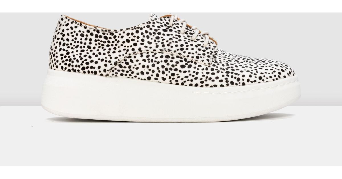 Rollie Leather Derby City Shoes in Stripe Print (White) Lyst Australia