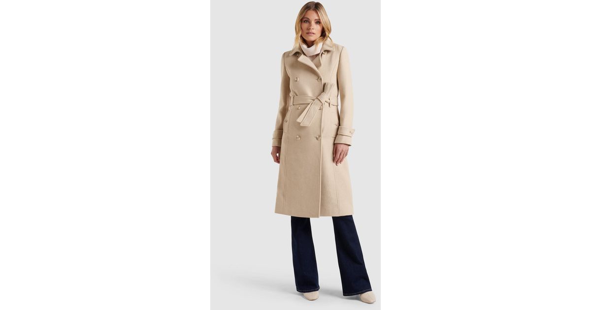 Forever New Wool Yolanda Trench Coat in Oatmeal (Natural) Lyst Australia