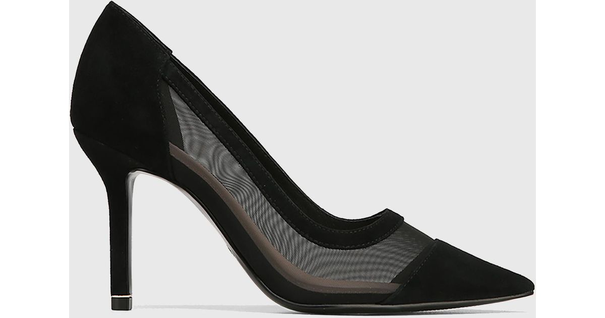 Wittner Quena Leather And Mesh Stiletto Pumps in Black Lyst Australia