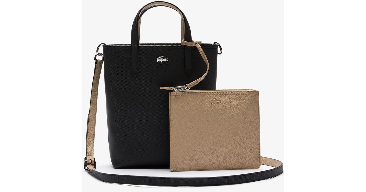 Lacoste Anna Reversible Coated Canvas Tote Bag in Black Lyst Australia