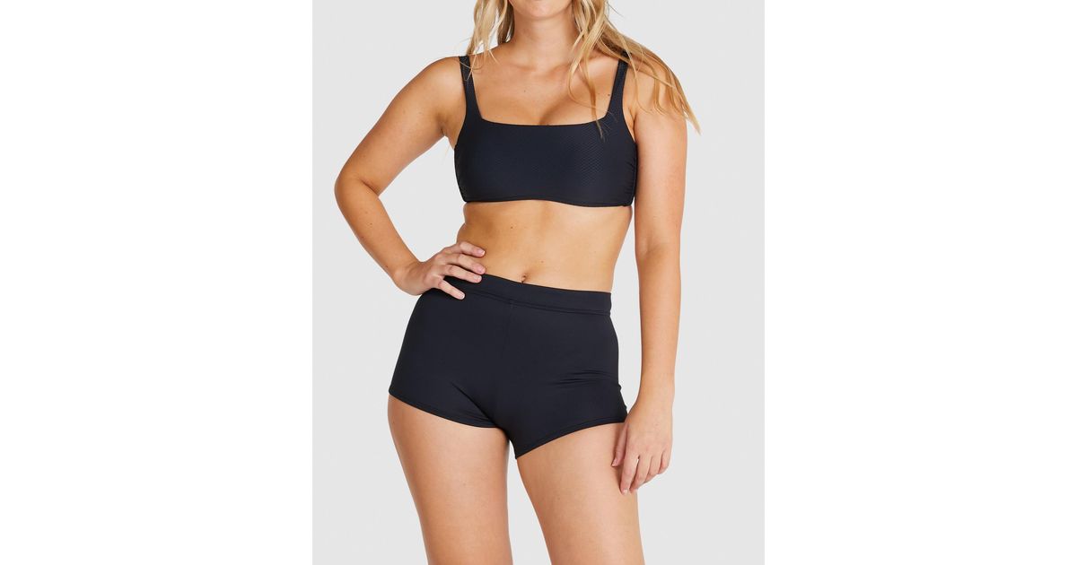 Baku Swimwear Synthetic Eco Boyleg Bikini Bottom in Black Lyst Australia