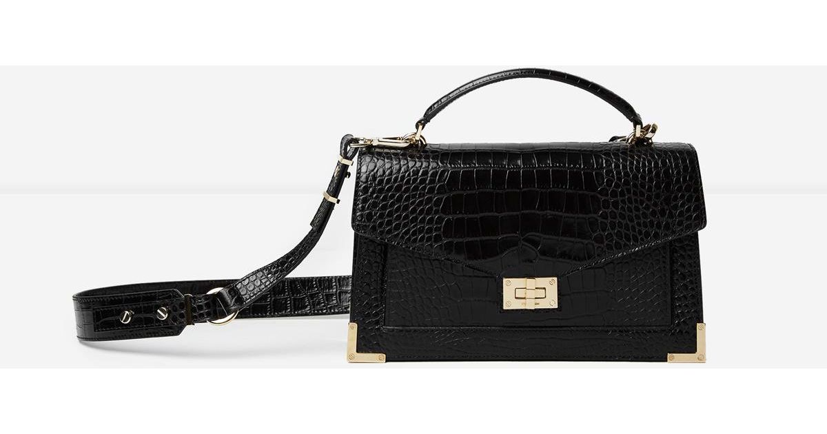 Download The Kooples Medium Emily Bag In Black Mock Croc - Lyst