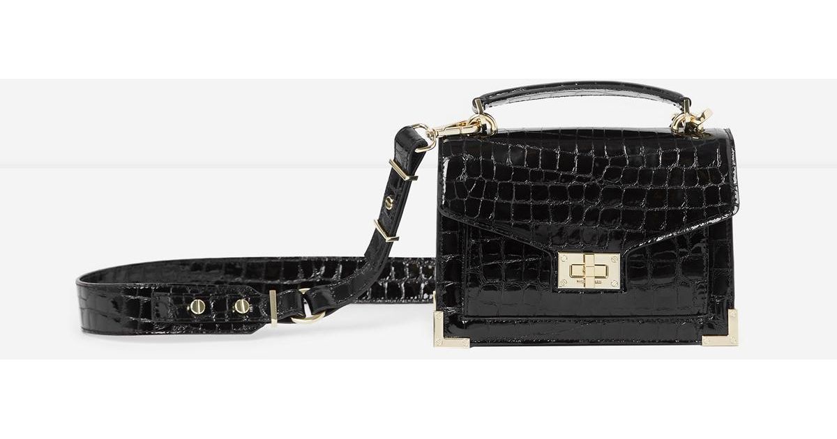 The Kooples Leder Emily mini-tasche schwarzer pythonoptik ...