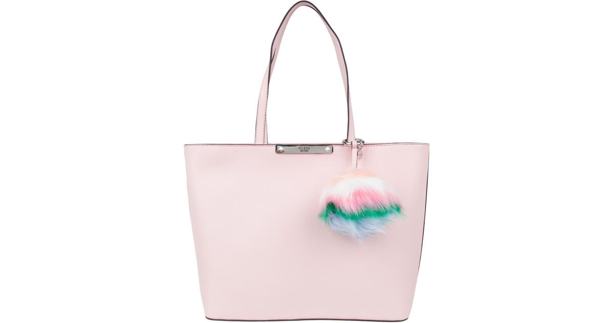 guess pink tote bag