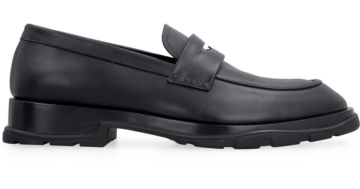 Alexander McQueen Leather Loafers in Black for Men | Lyst