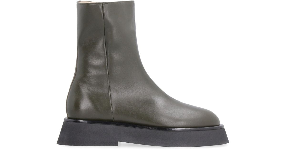 wandler rosa leather ankle boots
