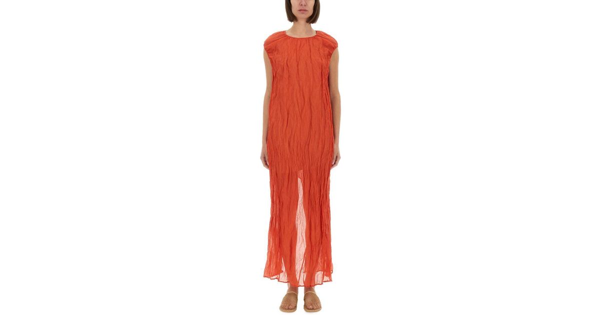 ワンピース ALYSI SS25 LLIC GAUZE LONGUETTE DRESS (105352 P5236CO) ALYSI - METALLIC GAUZE LONGUETTE DRESS - Eleonora Bonucci