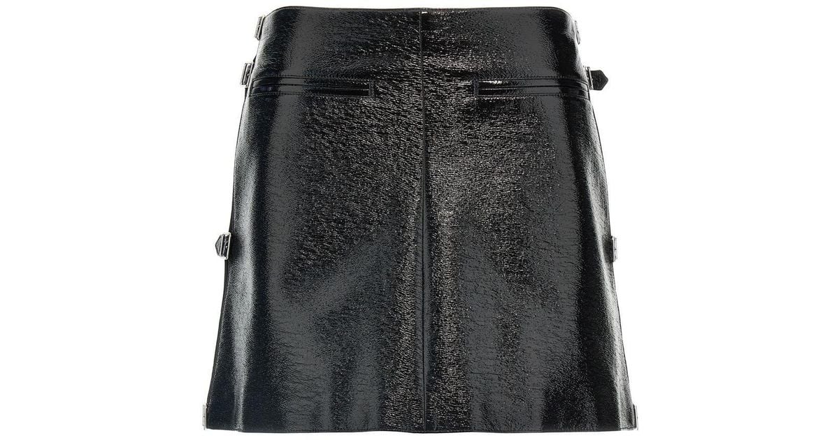 スカート COURREGES 'Mini Multi Sangle Vinyl' skirt Black Courreges 'Mini Multi Sangle Vinyl' Skirt in Black | Lyst