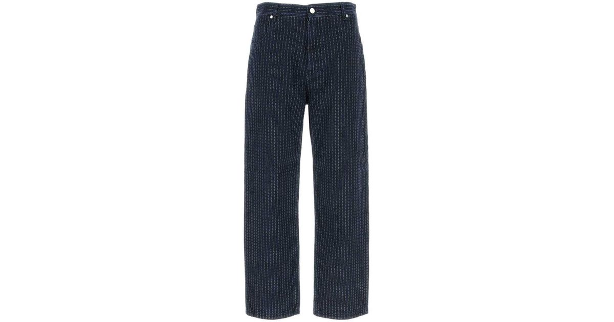 Fendi Men's Virgin Wool Trousers Blue