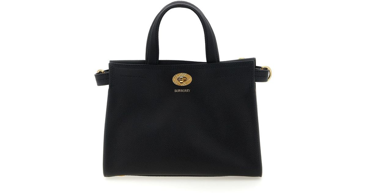 【関税&送料込み】Burberry 'Cotswolds' Mini Shopping Bag Burberry 'Cotswolds' Mini Shopping Bag in Black | Lyst