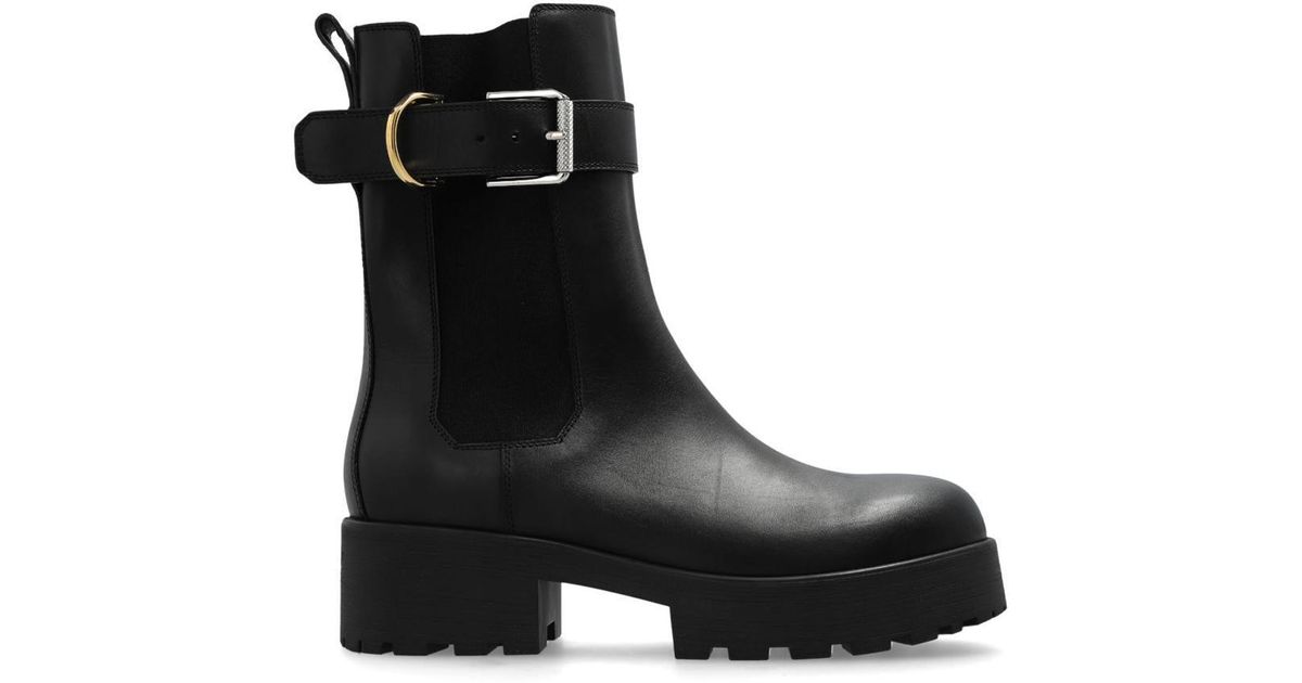 Givenchy Black Calf Leather Bos Taurus Flat Boots main image 0