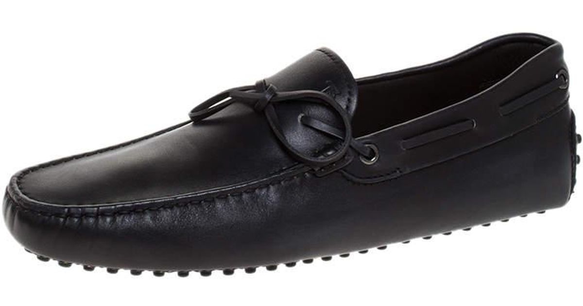 tods gommino black suede