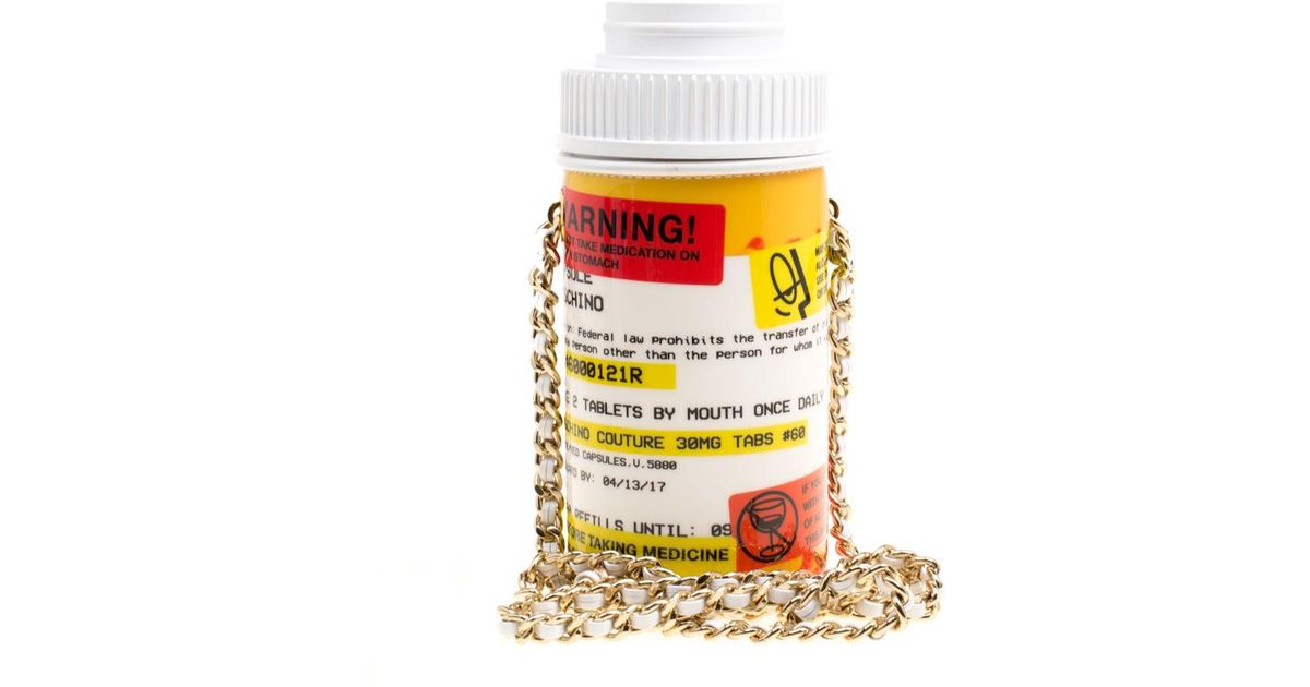 moschino pill bottle bag