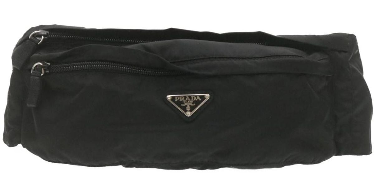 Prada Synthetic Black Nylon Tessuto Waist Bag Lyst