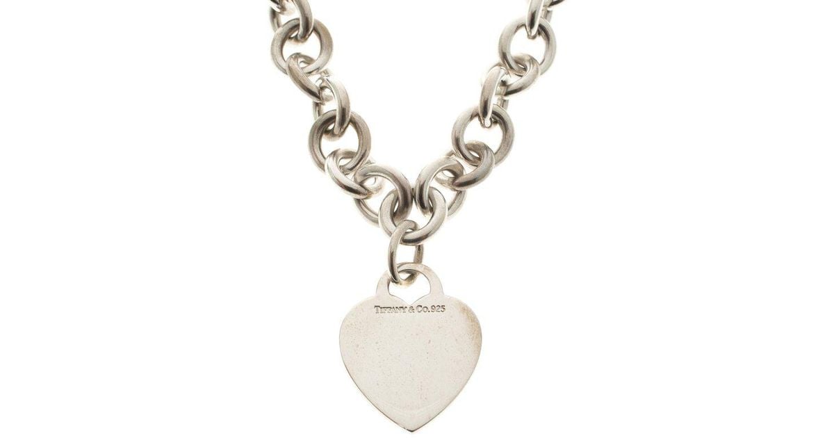 tiffany and co heart chain necklace