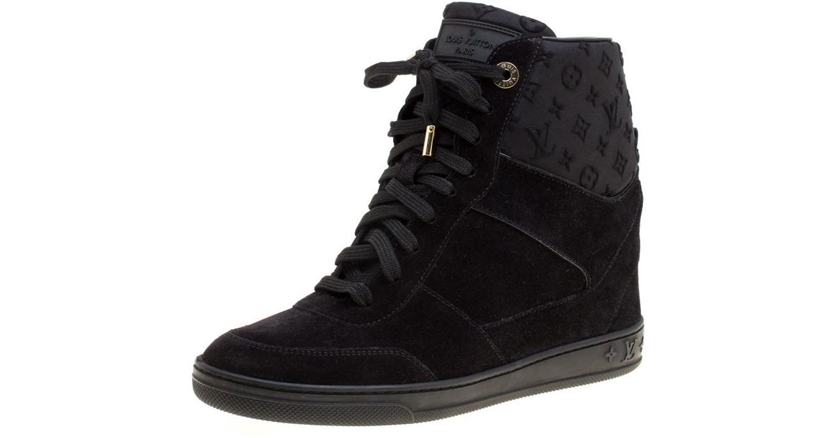 louis vuitton black wedge sneakers