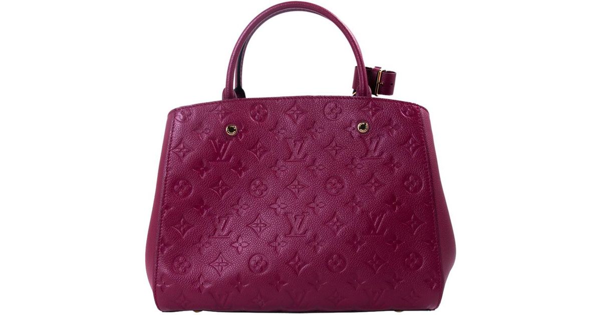 Louis Vuitton Purple Raisin Monogram Empreinte Leather Montaigne Mm Bag