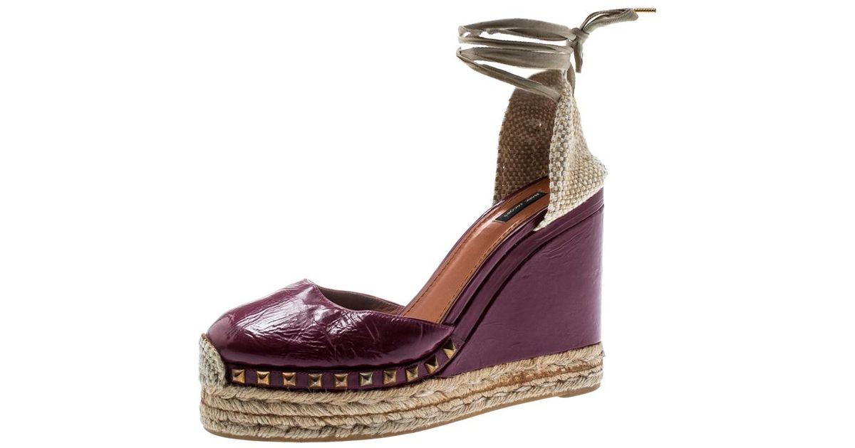 purple wedge espadrilles