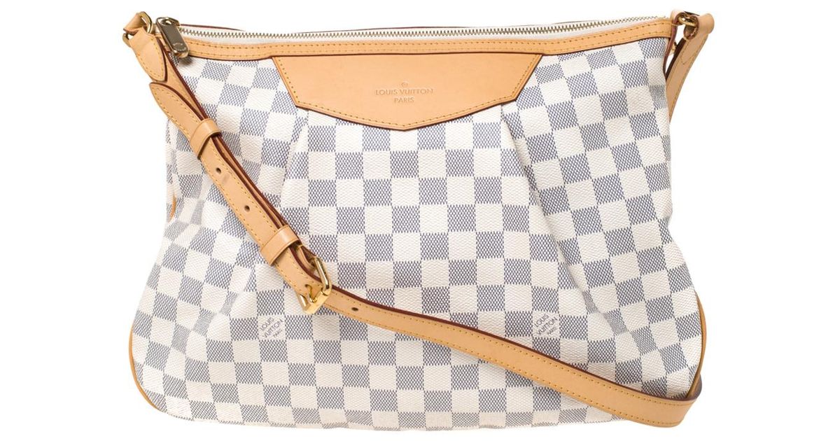 Louis Vuitton Damier Azur Canvas Siracusa Mm Bag in Grey (Gray) - Lyst