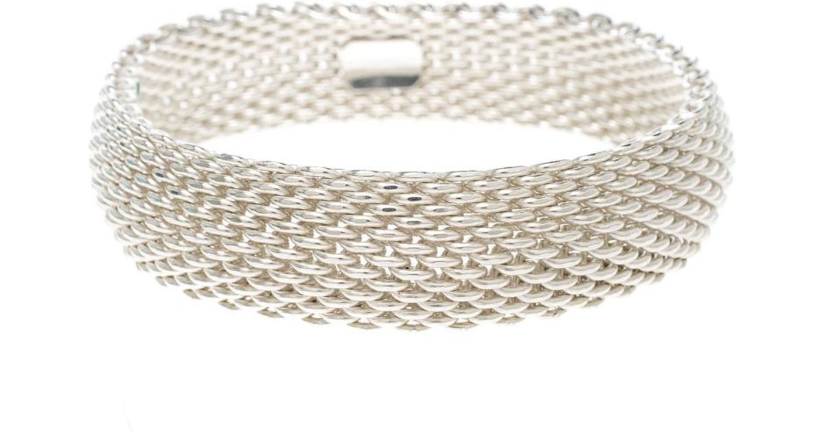 Silver Mesh Cuff Bracelet Flash Sales 