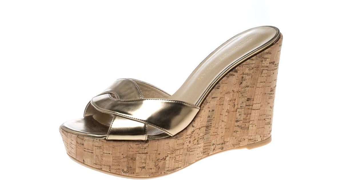 cork wedge mules