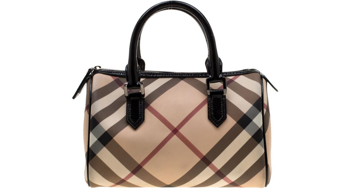 burberry nova check boston bag
