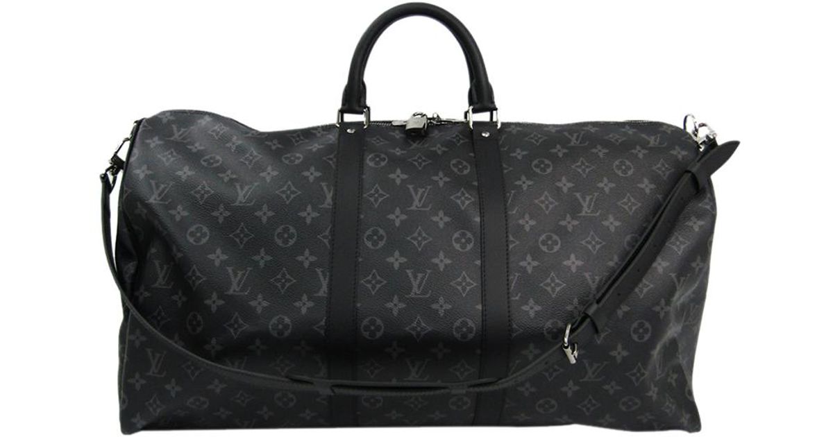 louis vuitton black holdall