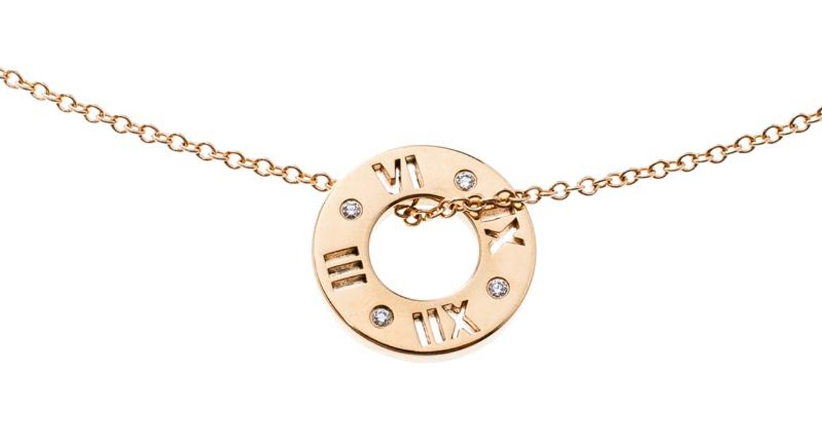 Tiffany Co Atlas Pierced Diamond 18k Rose Gold Pendant Necklace In Metallic Lyst - Tiffany Atlas Pendant Tiffany Co Atlas Pierced Diamond 18k Rose Gold Pendant Necklace In Metallic Lyst - Tiffany Atlas Pendant