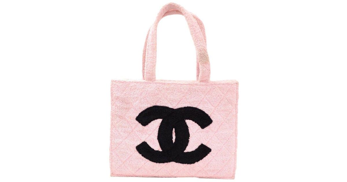 chanel terry cloth bag