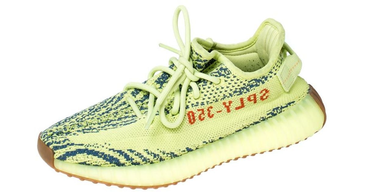 Yeezy Green/blue Cotton Knit Boost 350 V2 Zebra Sneakers Size 38 for Men - Lyst