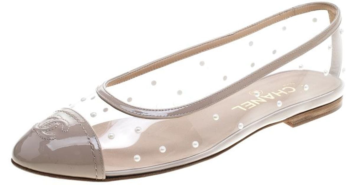 chanel clear flats