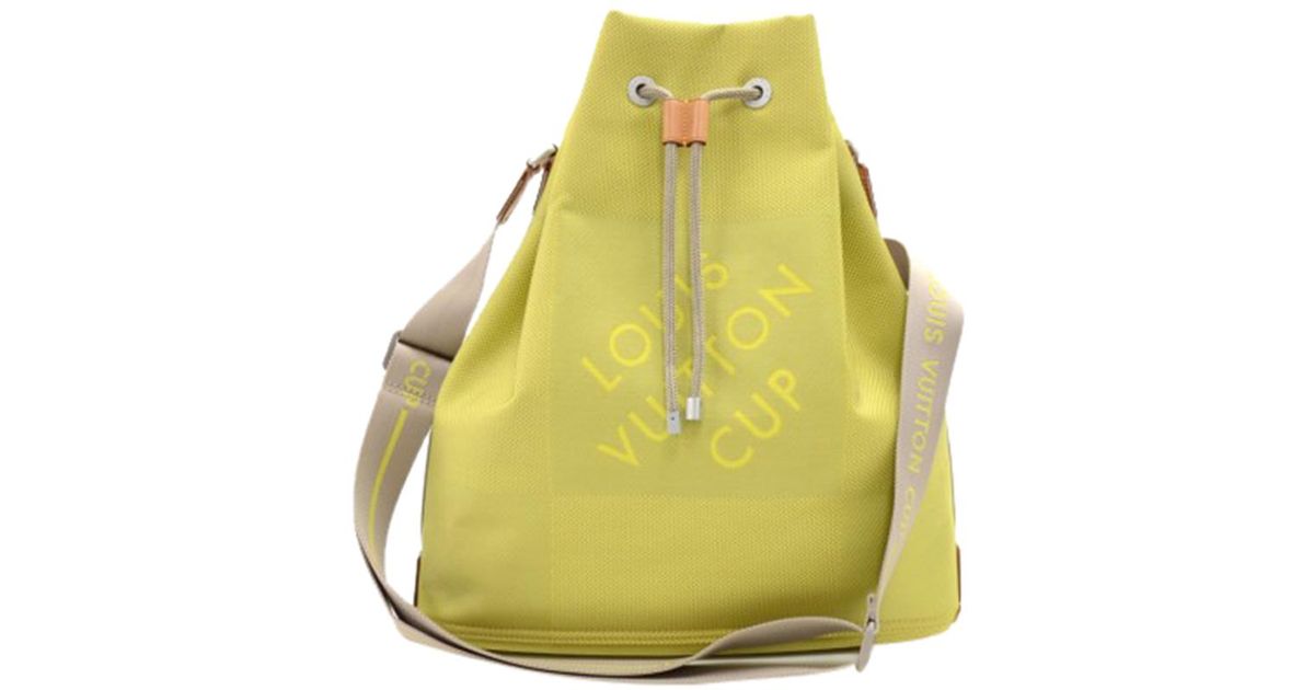 louis vuitton yellow bucket bag
