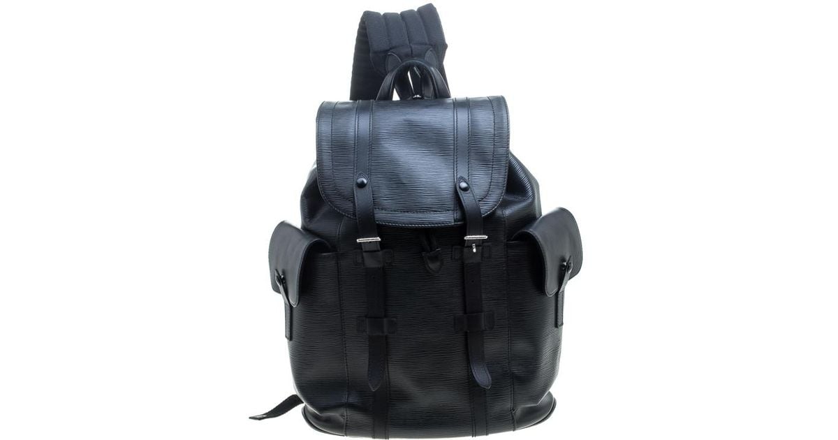 LOUIS VUITTON Christopher Backpack Black Epi Limited Edition Supreme M53413