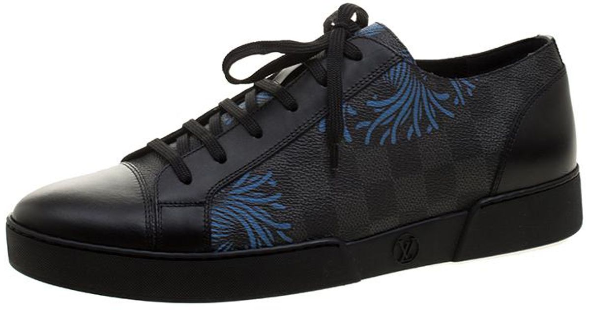 Louis Vuitton Damier Graphite Canvas And Leather Match Up Sneakers in Black for Men - Lyst