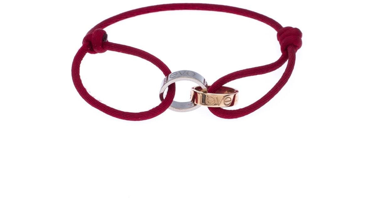 cartier red cord bracelet