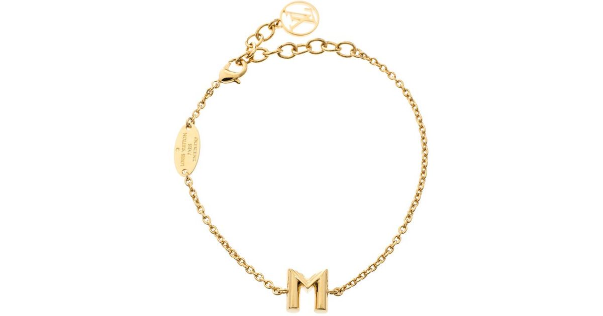 Louis Vuitton Lv Me Letter M Tone Bracelet In Metallic Lyst