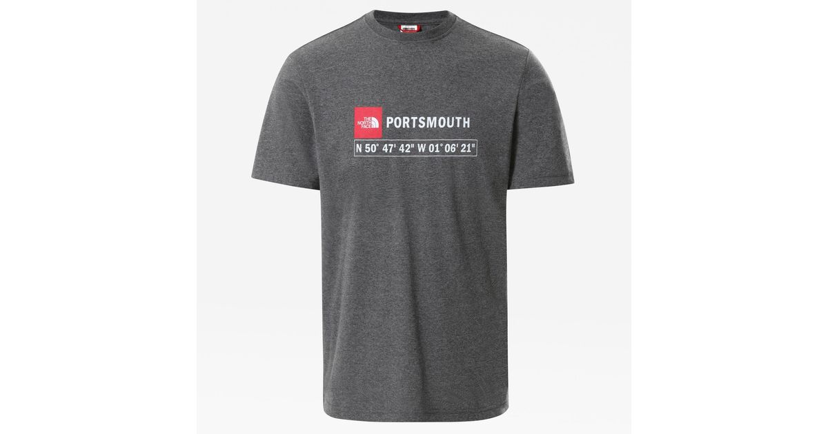 The North Face Gps T-shirt Portsmouth in Grey for Men | Lyst UK