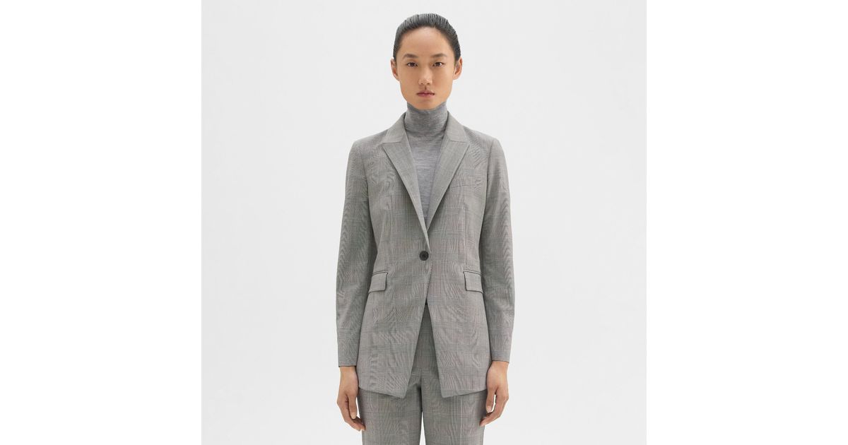Theory plaid shop blazer
