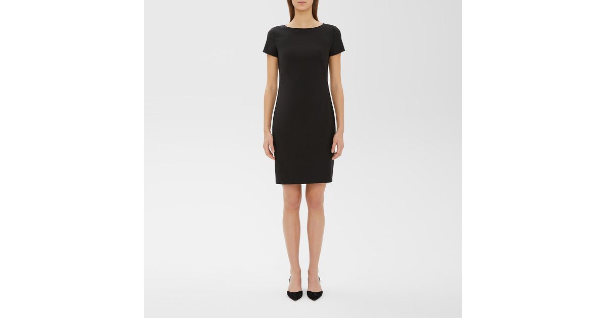 theory stretch wool shift dress