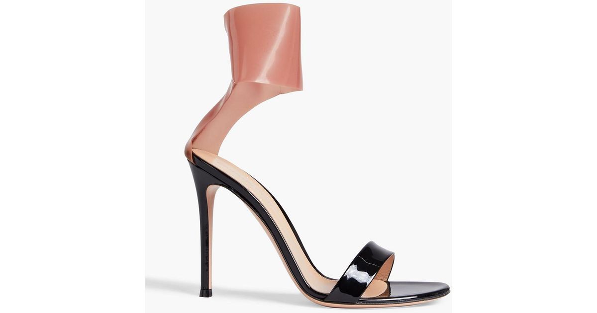 gianvito rossi vernice ribbon patent leather sandals