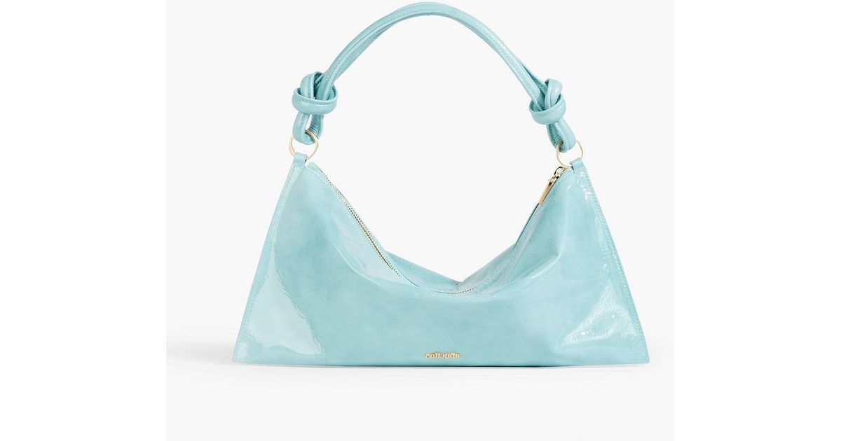 Cult Gaia Hera Mini Patentleather Shoulder Bag in Blue Lyst
