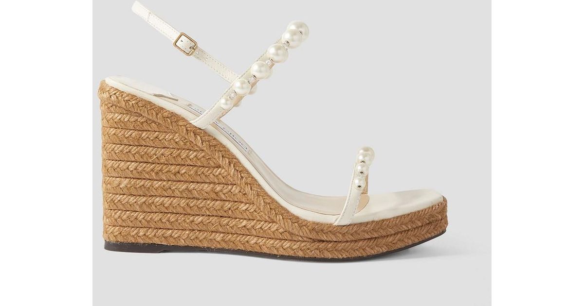 Jimmy Choo Amatuus 110 Embellished Leather Espadrille Wedge Jimmy Choo Amatuus 110 Embellished Leather Espadrille Wedge