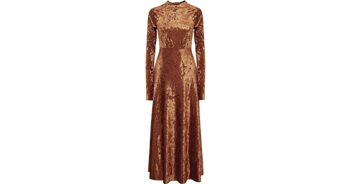 crushed velvet gown