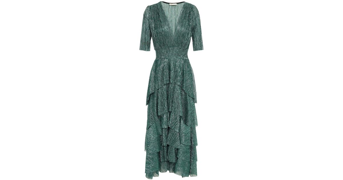 maje emerald green dress MAJE. Green velvet midi dress. Size 2(M) (tara) – Hibuy market main image 0