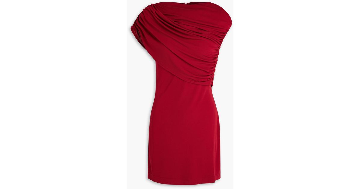 Esse Studios Bonachi Draped Jersey Mini Dress in Red | Lyst UK
