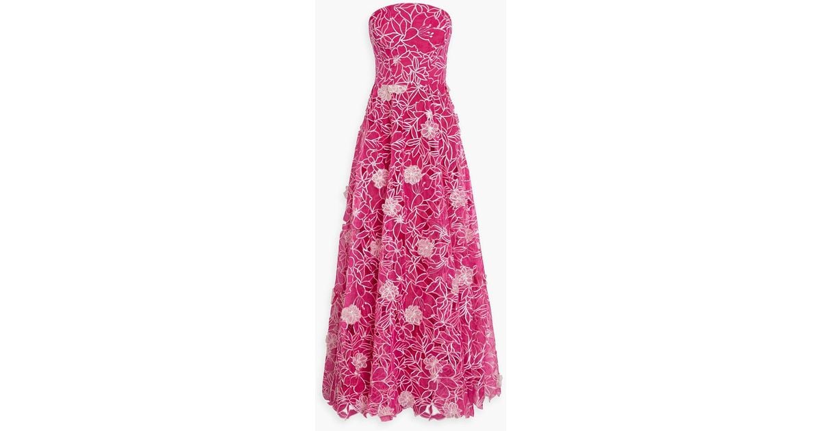 strapless open back dress Hot Pink Floral Slip Midi Dress – Gabi Swimwear