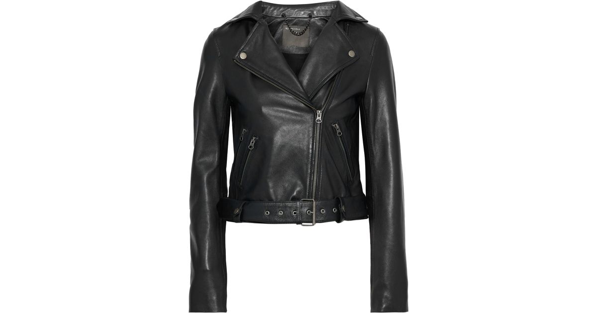 Muubaa Ning Leather Biker Jacket in Black - Lyst