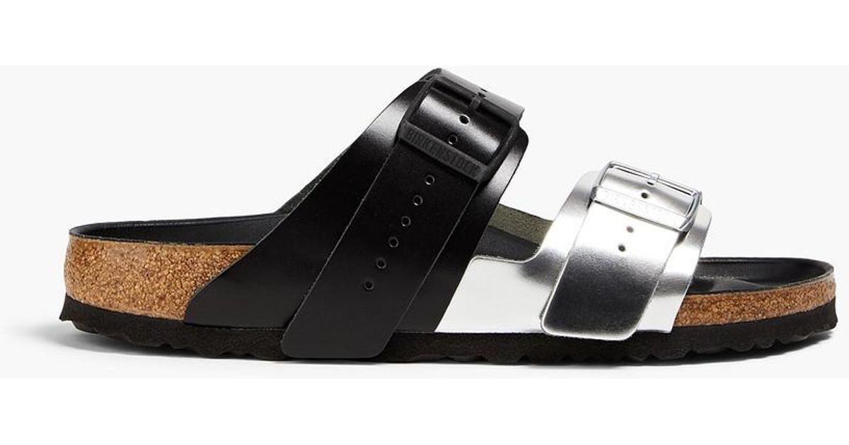 Rick Owens X Birkenstock Arizona Smooth And Mirrored-leather Sandals in ...