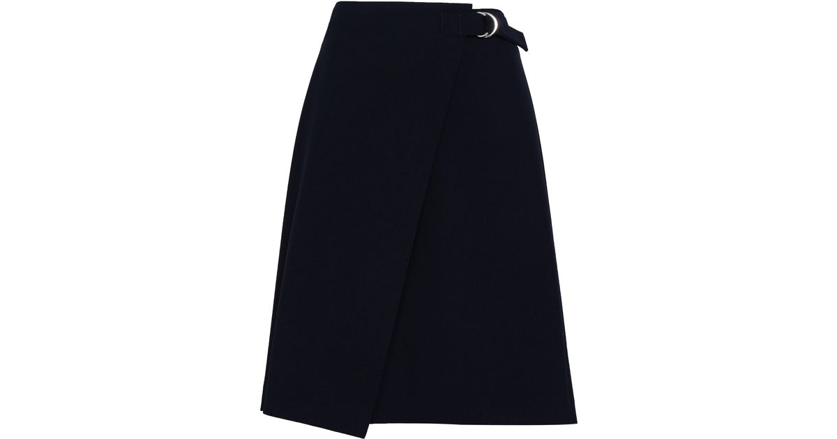 Filippa K Synthetic Crepe Wrap Skirt Navy in Blue | Lyst Canada
