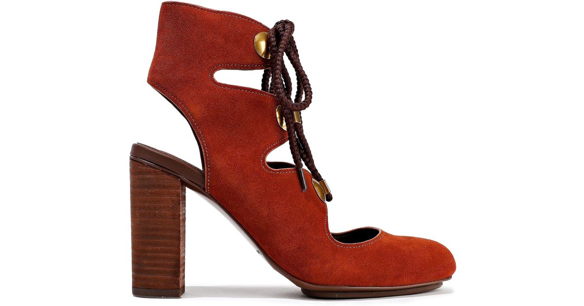 chloe lace up ankle boots